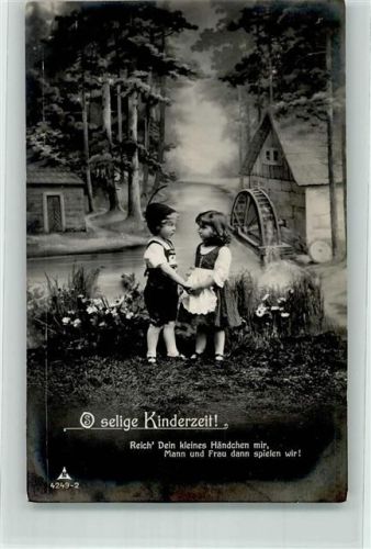 1920 Kinder Tracht Spruch O selige Kinderzeit PM Nr.4249-2
