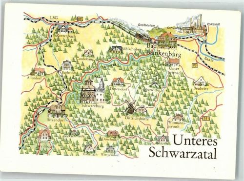 Bad Blankenburg Unteres Schwarzatal Landkarte