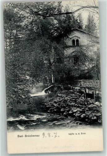 Bad Brückenau 1907 Wassermühle an der Sinn