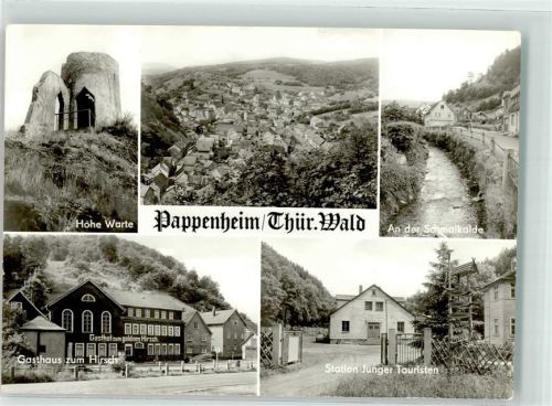 Pappenheim Hohe Warte Schmalkalde Gashaus zum Hirsch Station Junger Touristen