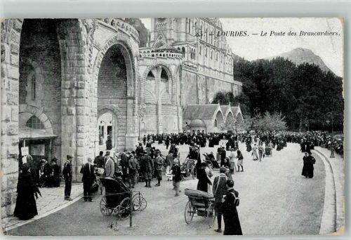Lourdes 1910 le Poste des Brancardiers Rollstuhl