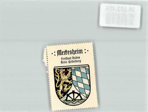 74909 W6922 Meckesheim Siegelmarke Siegelmarke Stadtwappen Sammelmarke Kaffee Hag Nr.75