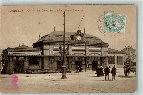 Bordeaux 1905 Bahnhof l`Etat a La Bastide