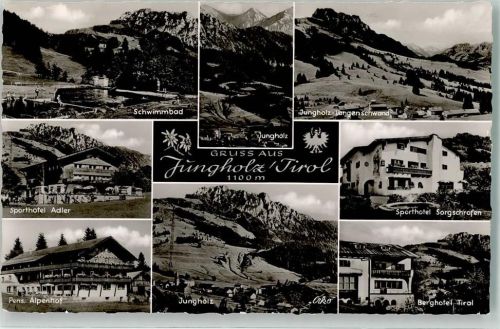 6691 Jungholz ,Tirol - Schwimmbad Sporthotel Adler u. Sorgschrofen Berghotel Tirol