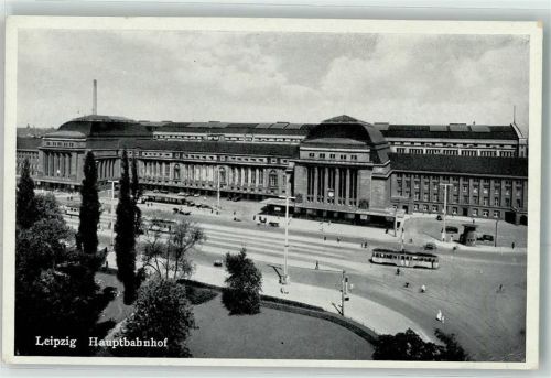 Leipzig 1939 Hauptbahnhof Straßenbahn