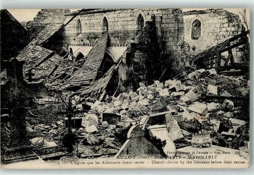 Suzoy 1917 Zerstörte Kirche
