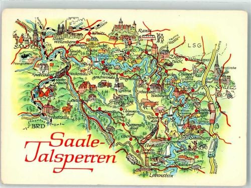 Saalburg Saale Talsperren Landkarte