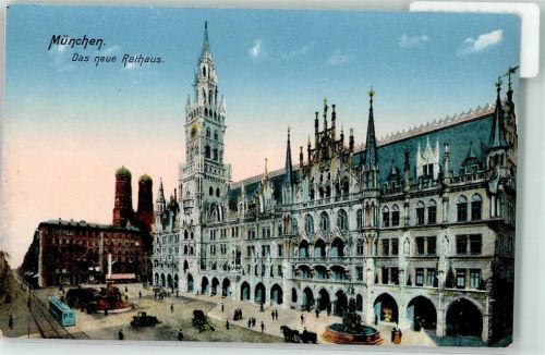 München neues Rathaus Straßenbahn Oldtimer