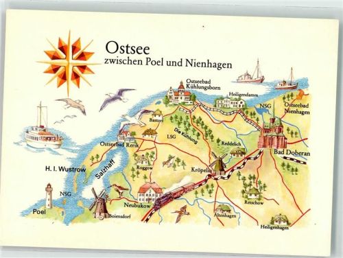 Kühlungsborn Ostsee Zwischen Poel und Nienhagen Landkarte