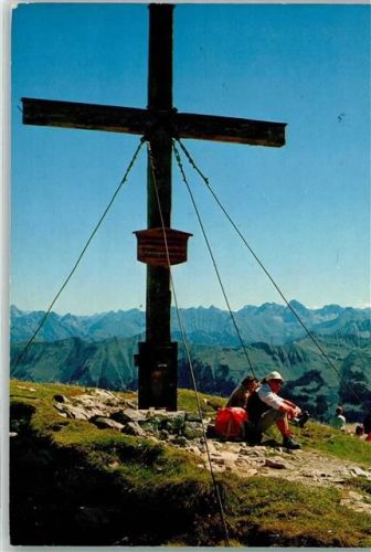 Hinterhornbach Hochvogel Bergkreuz nur Scan beschnitten