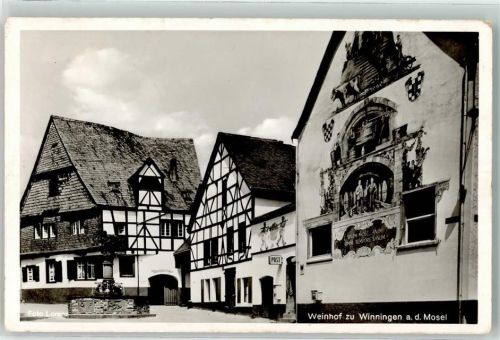 Winningen Gasthaus Weinhexenhaus mit Weinbrunnen Post