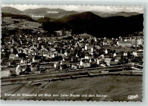 Steinen Fliegeraufnahme von Steinen mit Zeller Blauen und Belchen