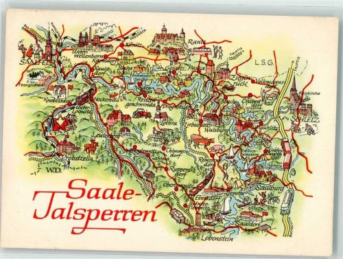 Saalburg Saale Talsperren Landkarte
