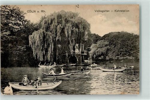 Köln Neustadt-Süd 102 1918 Volksgarten Kahnstation Ruderboot