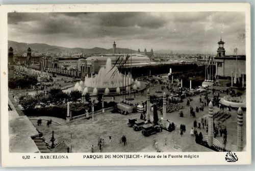 Barcelona 1949 Parque de Montjuich Auto Oldtimer