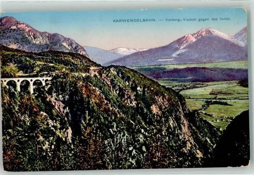Zirl 1920 Karwendelbahn Vorarlberg Viadukt gegen das Inntal