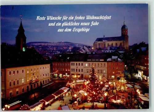 Annaberg-Buchholz Wünsche zum Weihnachtsfest Marktszene