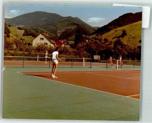 Münstertal Foto Original aus Archiv eines Ansichtskartenverlags Tennisplatz Ort handschriftlich