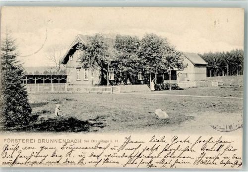 Braunlage 1904 Försterei Brunnenbach Kind