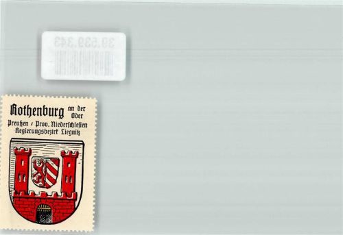 Rothenburg Wappen Rothenburg an d.Oder Preußen Prov.Niederschlesien Reg.Bez.Liegnitz