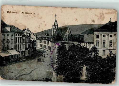Malmedy 1914 Am Römerplatz Kirche Feldpost WK I