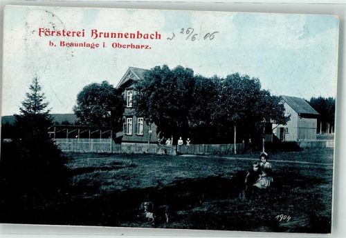 Braunlage 1906 Försterei Brunnenbach Oberharz Kinder