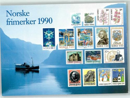 Oslo Briefmarken 1990 Dampfschiff