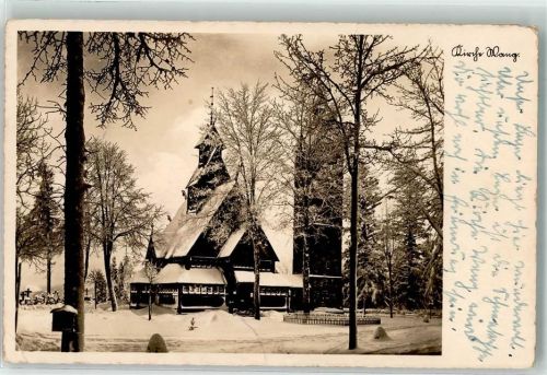 Brückenberg 1940 Kirche Wang Winter