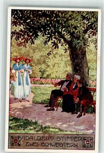 Adalbert Stifter Zwei Schwestern Karte Nr. 103 Ostmark Bund deutscher Österreicher