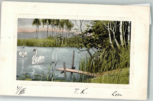 1902 Weiher Lithographie