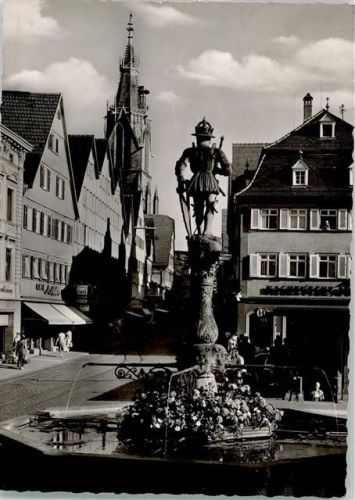 Reutlingen Marktbrunnen mit Wilhelmstraße Fotograf Dohm