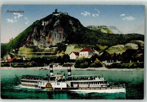 Drachenfels Raddampfer unterhalb des Siebengebirges Verlag Zieher, Ottmar