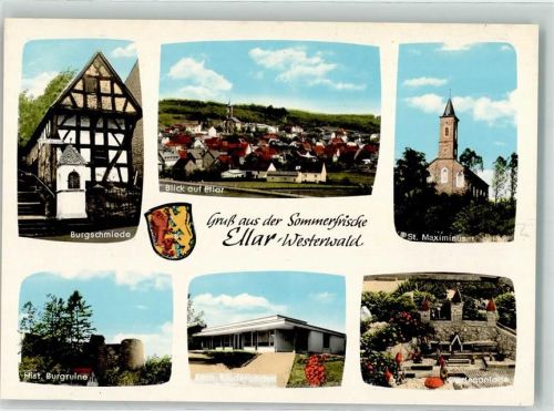 Ellar Burgschmiede St. Maiminus Historische Burgruine Katholischer Kindergarten Gartenanlage Zwerg Wappen Gruß Sommerfrische