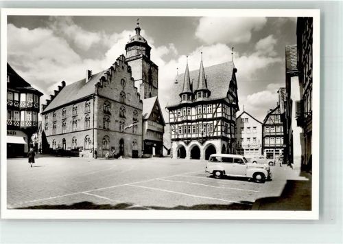 Alsfeld Marktplatz Auto Oldtimer Foto AK Foto Metz