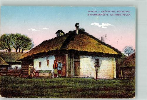 1916 Bauernhauser Russland-Polen Feldpost WK I