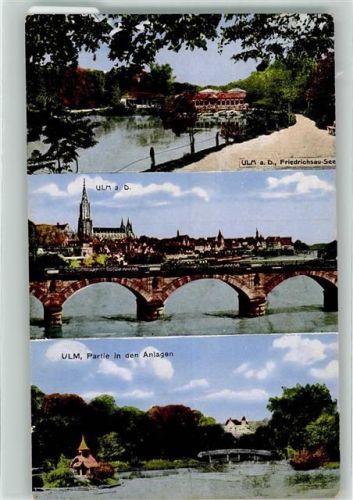 Ulm Feldpost WK I Friedrichsau-See Münster Partie in den Anlagen