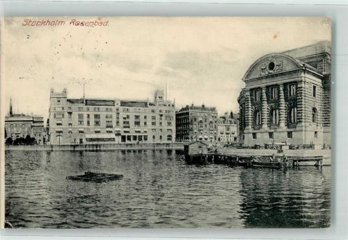 Stockholm 1910 Hafen Rosenbad