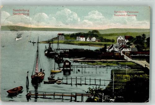 Sonderburg 1912 Hafen Sundewittt
