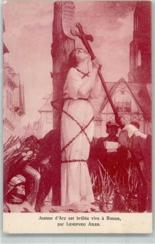 Rouen Jeanne d'Arc wird in Roune von Lenepveu Jules lebendig verbrannt Scheiterhaufen