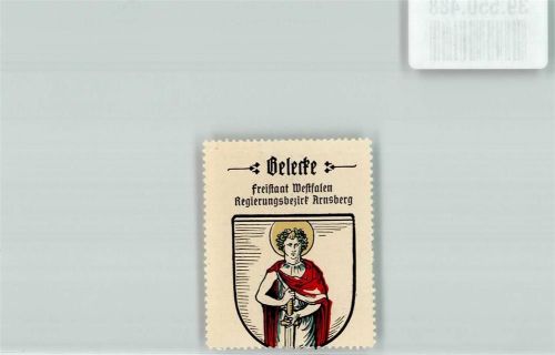Belecke Freistaat Westfalen Regierungsbezirk Arnsberg Wappen