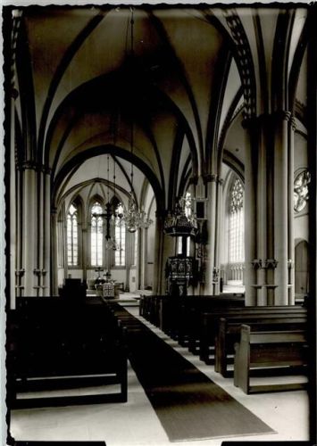 Lemgo Marienkirche Inneres Kronleuchter Ort handschriftlich Foto Original aus Archiv eines Ansichtskartenverlags