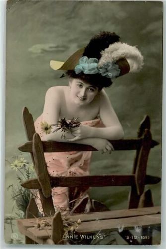 1909 Annie Wilkens Theater Star USA Hutmode Erotik Rotophot Serie 712/6959
