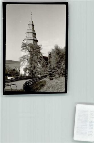 Eversberg Kirche Ort handschriftlich Foto Original aus Archiv eines Ansichtskartenverlags