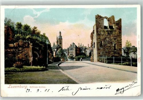 Luxembourg 1905 Schloss Ruine