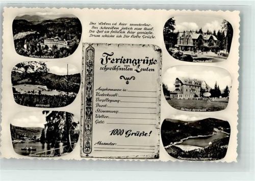 Herrenwies Kurhaus Bühlerhöhe Sand u. Herrenwies Schwarzenbach Talsperre Sandsee Strandbad