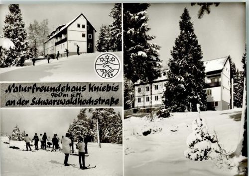 Kniebis Naturfreundehaus Winter Skifahrer