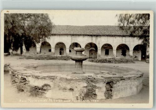 San Fernando San Fernando Mission Fountain Foto AK
