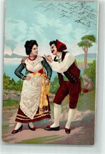 Napoli 1906 Tracht Ort lt. Stempel