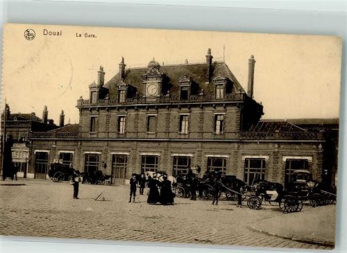 Douai 1917 Bahnhof Feldpost WK I Wirtschaftskomp.25