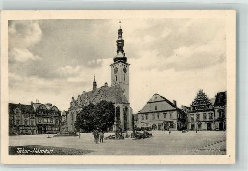 Tábor 1935 Kirche Marktplatz